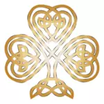 Vector illustration of modification of the Celtic shamrock