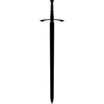 ケルト族の剣シルエット ベクトル画像