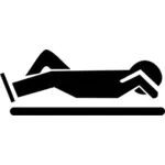 Desenho vetorial de símbolo homem a dormir