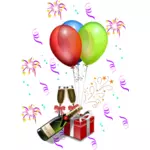 Ilustración vectorial de regalos para la celebración