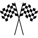 Checkered racing flags