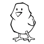 Black and white chicken