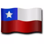 Bandera chilena ventosa clip arte vectorial