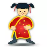 Chinese girl vector