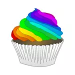 Regenbogen-cupcake