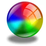 Grafica vettoriale globo colorato