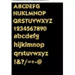 Imagine vectorială alfabetului fantezie în aur