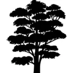 Tree silhouette vector drawing