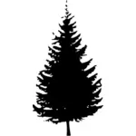 Sylwetka drzewo ilustracja wektorowa