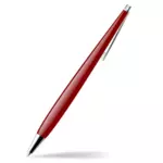 Red glossy pen vector image