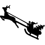 Image de Noël renne silhouette