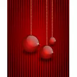 Cartão de Natal com temas vermelho vetor clip-art