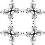 Imagem vetorial de frame quadrado florido