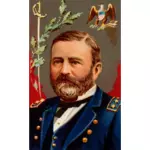 Portret de vector general Grant