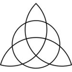 Triquetra with circle vector image