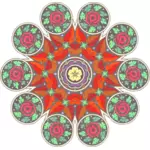 Ornament circular colorat