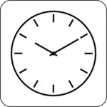 Vektorový obrázek ikony černé a bílé ruční hodiny