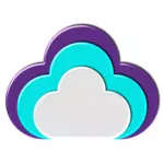 Kolorowe ikony chmury