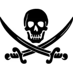 Calico Jack merirosvo logo vektori kuva