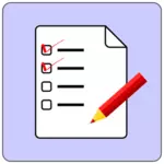 Kontrolní seznam vektorové ikony