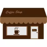 Coffee shop skyltfönster vektorbild