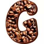 Boabe de cafea tipografie G