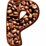 कॉफी बीन्स typography पी