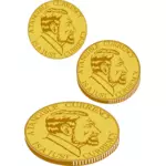 Vektori clipart kulta valuutta kolikko