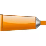 Vector de dibujo de tubo de color naranja