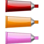 अलग अलग रंग में तेल पेंट ट्यूबों
