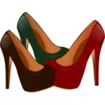 Weibliche high heels Schuhe-Vektorgrafik