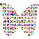 Kleurrijke fractal vlinder