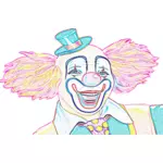 Färgglada clownen skiss