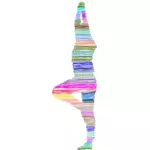 Renkli şeyler karaladı yoga pose