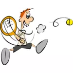 Cartoon-Tennis-Spieler