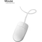 Vector clip art of slim white PC mouse