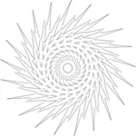 Sivri okları çiçek tasarım çizim vektör