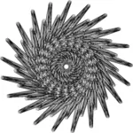 Spiky whirlpool shape vector image