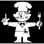 Chef pictogram vector drawing