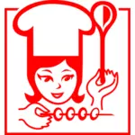 Chef de sex feminin pictogramă grafică vectorială
