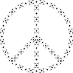 علامة السلام بالأبيض والأسود