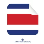 Autocollant drapeau Costa Rica