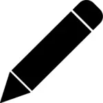 Black crayon pen vector clip art