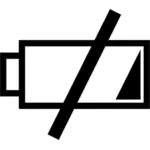 Lage batterij pictogram glinsterende clip art