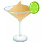 Martini con gráficos vectoriales de cal rebanada