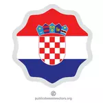 Bandeira da Croácia em uma etiqueta
