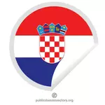 克罗地亚国旗圆贴纸