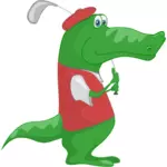 Krokodille spille golf