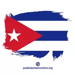 Painted flag of Cuba