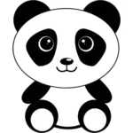 Tecknad ritning av panda